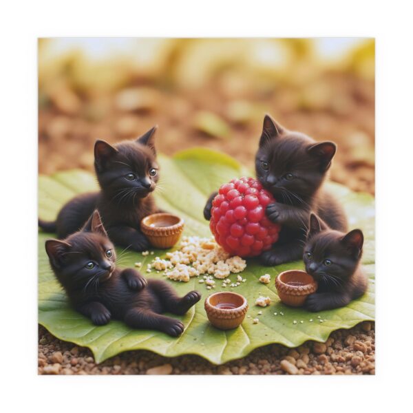 Adorable Cat Silk Poster - Indoor/Outdoor Art, Kawaii Decor for Cat Lovers, Pet Themed Gift, Cute Collectible - Image 4