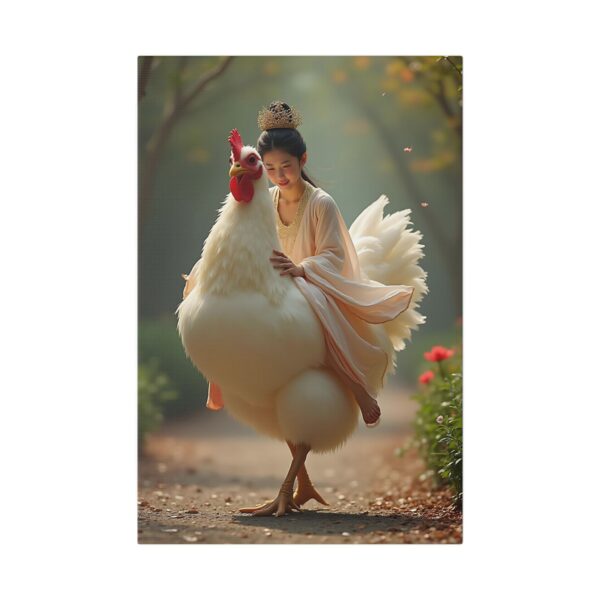 Whimsical Chicken Canvas Art, Fun Wall Decor, Playful Home Decor, Unique Gift, Quirky Artwork, Farmhouse Style