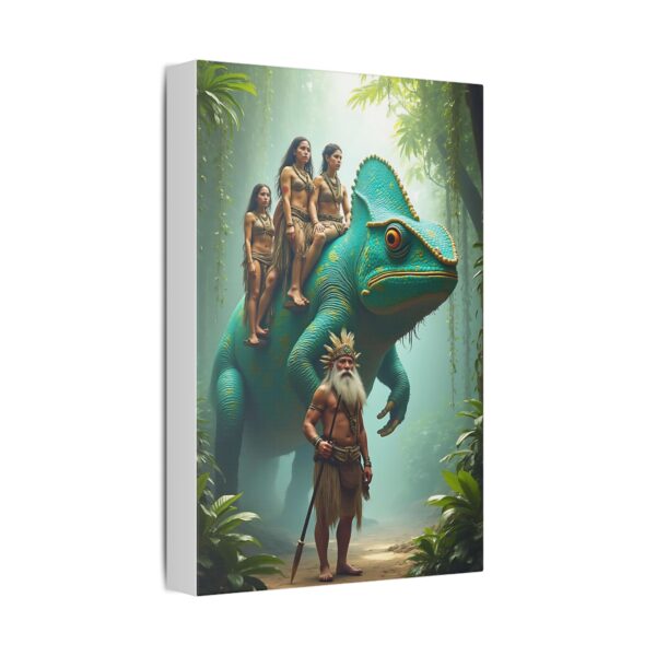 Whimsical Jungle Art Print, Classic Stretched Canvas, Fantasy Decor, Adventure Artwork, Unique Home Decor, Gifts for Nature Lovers - Image 2