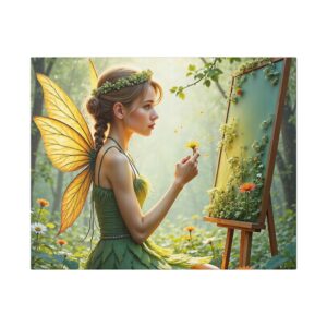 Fairy Art Canvas Print, Whimsical Home Decor, Enchanted Forest Wall Art, Fantasy Gift, Nature Inspired Artwork