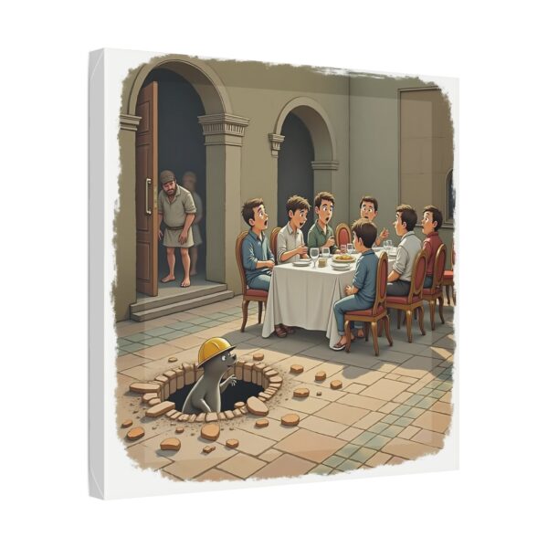 Whimsical Dining Scene Canvas Print, Humor Wall Art, Unique Home Decor, Funny Gift, Office Decor, Quirky Artwork - Image 14