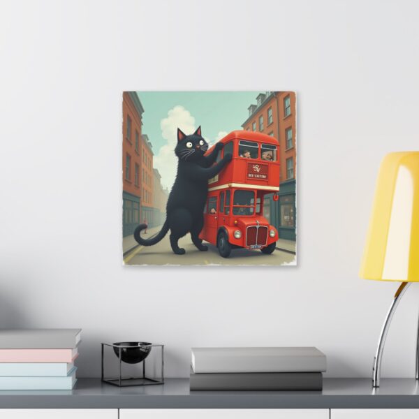 Whimsical Cat Canvas Art, Fun Home Decor, Wall Art for Cat Lovers, Unique Gift for Pet Owners, Cute Artwork for Kids' Rooms - Image 15