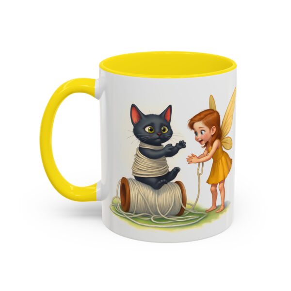 Whimsical Fairy and Cat Coffee Mug, Cute Cat Mug, Gift for Cat Lovers, Fairy Tale Mug, Fantasy Lover's Drinkware - Image 31
