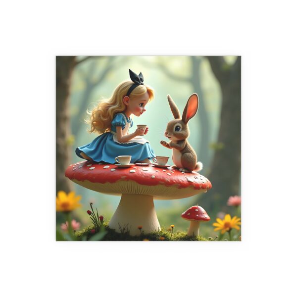 Silk Poster - Alice in Wonderland Tea Party Illustration