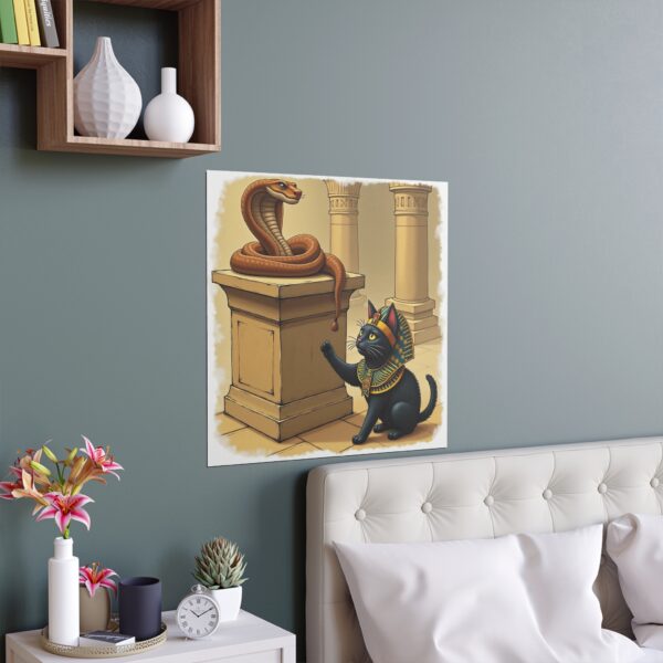 Egyptian Cat Wall Art, Indoor and Outdoor Silk Posters, Home Decor, Cat Lover Gift, Unique Art Print, Animal Illustration - Image 11