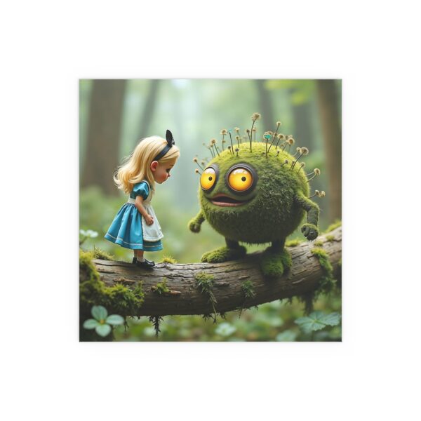 Alice in Wonderland Silk Poster, Whimsical Art Print, Home Decor, Nature Inspired Wall Art, Children's Room Decoration