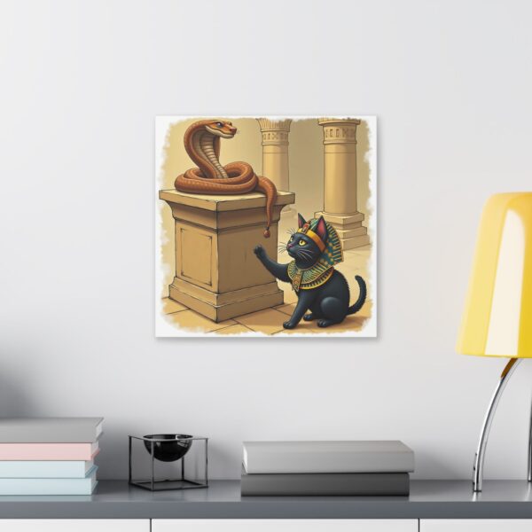 Egyptian Cat Canvas Art, Unique Wall Decor, Home Office Artwork, Gifts for Cat Lovers, Egyptian Themed Decor - Image 11