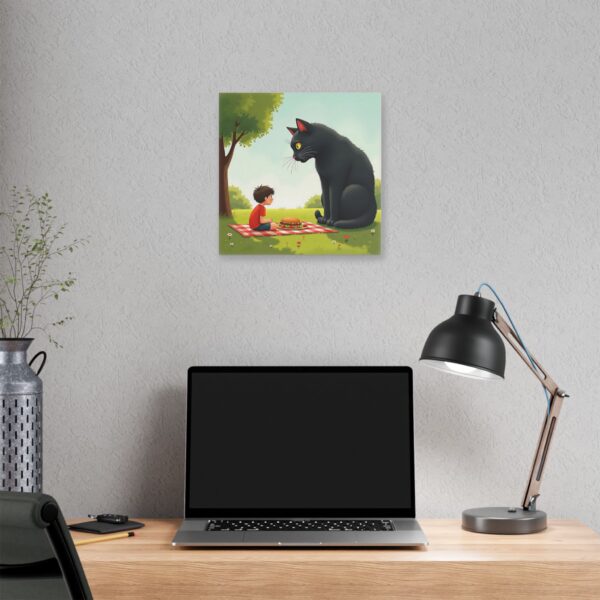 Whimsical Cat Canvas Art, Playful Wall Decor, Child and Pet Lovers Gift, Unique Home Accent, Fun Children’s Room Artwork - Image 8