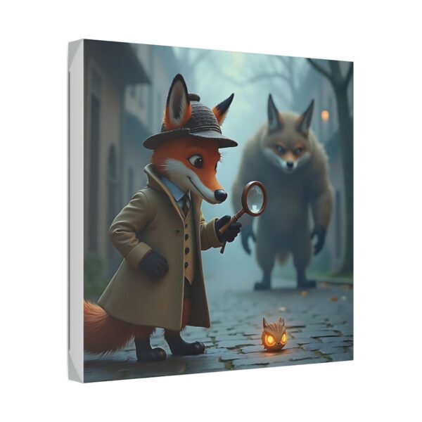 Whimsical Animal Canvas Art Print, Fox Detective Illustration, Nursery Decor, Kids Room Wall Art, Unique Gift for Animal Lovers - Image 10