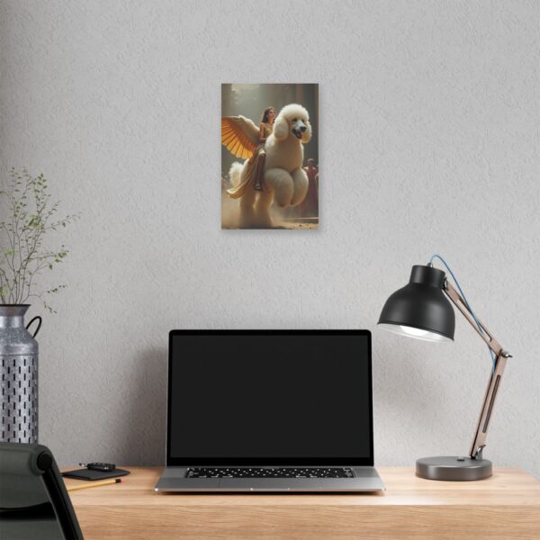 Whimsical Dog Art Canvas, Dog Lover Wall Decor, Quirky Home Decor, Gift for Pet Owners, Fantasy Dog Wall Art - Image 4
