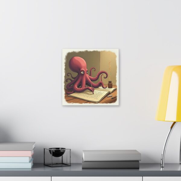 Whimsical Octopus Canvas Art Print, Ocean Decor, Fun Wall Art, Nautical Themed Gift, Office Wall Art, Unique Home Decor - Image 7