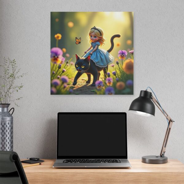 Whimsical Fairy Tale Canvas Art, Enchanting Wall Decor for Kids, Fantasy Nursery Artwork, Cute Home Decoration, Gift for Cat Lovers - Image 16