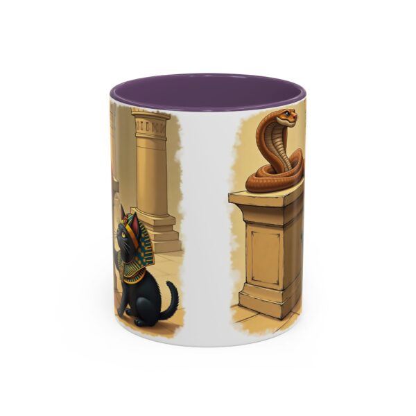 Ancient Egypt Cat Coffee Mug | Anubis and Snake Design | Black Accent Mugs for Cat Lovers, Gift for Holidays, Unique Kitchen Decor - Image 25