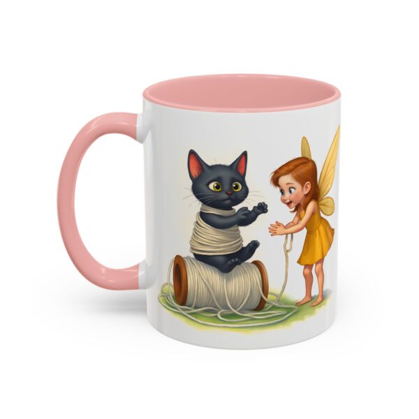 Whimsical Fairy and Cat Coffee Mug, Cute Cat Mug, Gift for Cat Lovers, Fairy Tale Mug, Fantasy Lover's Drinkware - Image 11