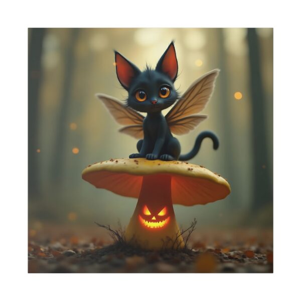 Whimsical Cat Canvas, Fairy Art Wall Decor, Cute Animal Artwork, Halloween Home Decor, Enchanted Forest Print - Image 17