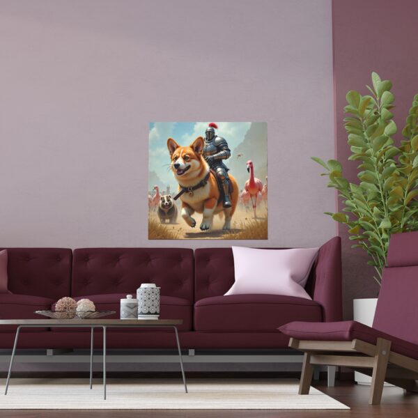 Corgi Knight Silk Poster, Whimsical Art Print for Pet Lovers, Fun Home Decor, Unique Gift for Dog Lovers, Ideal for Kids' Rooms - Image 6