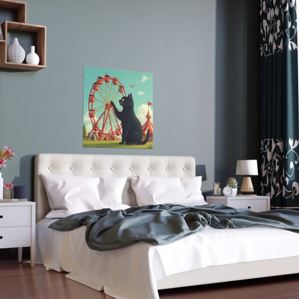 Charming Cat Festival Silk Poster, Whimsical Wall Art for Home Decor, Ideal for Cat Lovers, Gift for Animal Enthusiasts, Unique Home Accent - Image 5