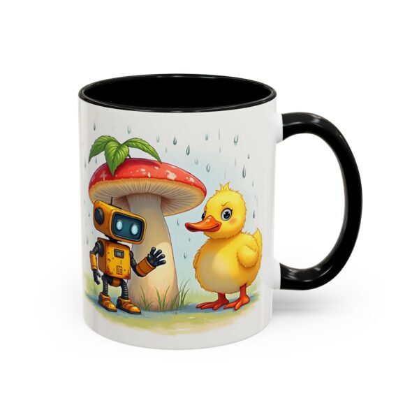 Whimsical Duck & Robot Coffee Mug, Cute Gift for Kids, Fun Kitchen Decor, Birthday Present, Office Mug - Image 3
