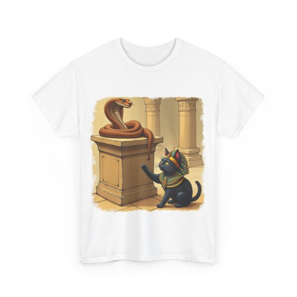Egyptian Cat Tee, Unisex Heavy Cotton Tee, Funny Cat Shirt, Gifts for Cat Lovers, Vintage Style T-Shirt, Animal Tee, Unique Graphic Tee - Image 3