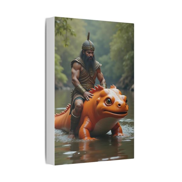 Mythical Warrior Canvas Art, Dragon Rider Wall Decor, Fantasy Artwork, Home Decoration, Unique Gift for Gamers - Image 2