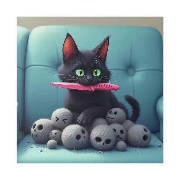 Playful Cat Canvas Wall Art, Cute Cat Decor, Whimsical Pet Print, Cat Lovers Gift, Fun Home Decor - Image 9