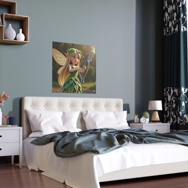 Whimsical Fairy Silk Poster, Enchanting Leafy Decor, Nature-Inspired Wall Art for Kids, Playroom, or Nursery - Image 5
