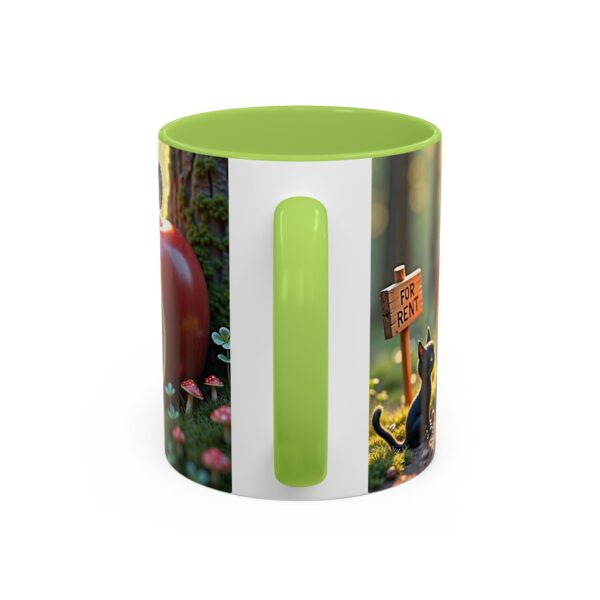 Whimsical Apple House Coffee Mug - Cute Cat & Doll Design, Gift for Cat Lovers, Home Office Decor, Eco-Friendly Drinkware - Image 36