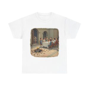 Charming Parody Tee for Art Lovers, Funny Graphic T-Shirt, Casual Wear, Gift for Friends, Unique Museum Humor