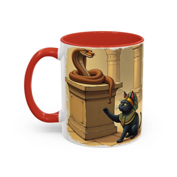 Ancient Egypt Cat Coffee Mug | Anubis and Snake Design | Black Accent Mugs for Cat Lovers, Gift for Holidays, Unique Kitchen Decor - Image 15