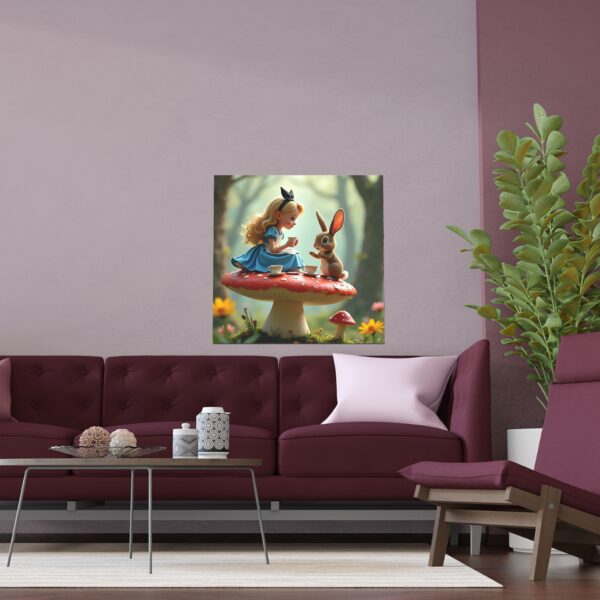 Silk Poster - Alice in Wonderland Tea Party Illustration - Image 6