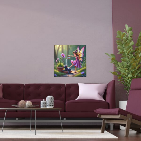 Fairy Garden Silk Poster, Indoor Wall Art, Outdoor Decor, Whimsical Fairy Poster, Gift for Nature Lovers, Kids Room Decoration - Image 9