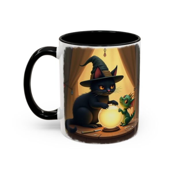 Whimsical Cat & Dragon Mug, Cute Coffee Mug, Halloween Decor, Gift for Cat Lovers, Cozy Tea Mug, Fantasy Drinkware - Image 3