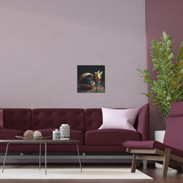 Whimsical Silk Prints, Fantasy Art Poster, Fairy and Cat Decor, Indoor/Outdoor Wall Art, Magical Home Decoration - Image 3