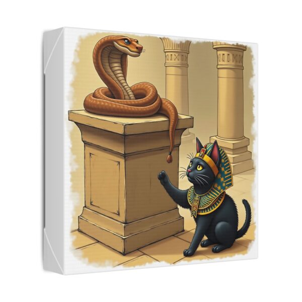 Egyptian Cat Canvas Art, Unique Wall Decor, Home Office Artwork, Gifts for Cat Lovers, Egyptian Themed Decor - Image 2