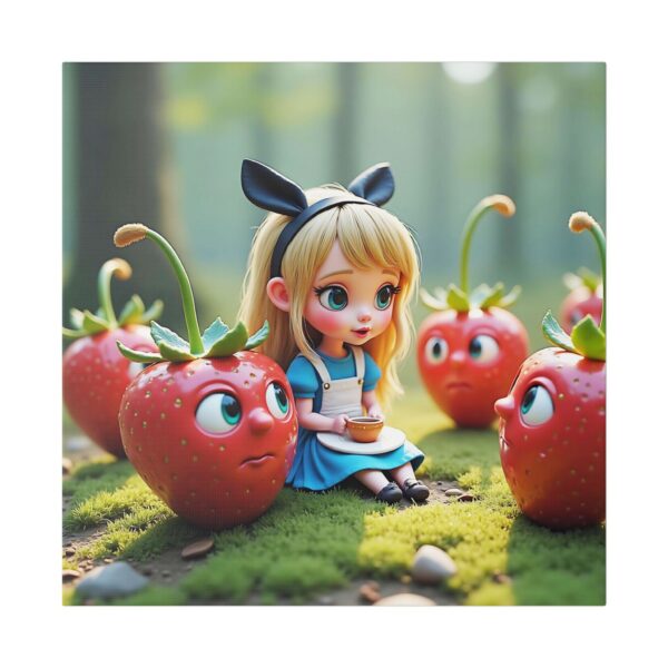 Charming Whimsical Canvas Art, Cute Wall Decor for Kids, Strawberry Fantasy Decor, Nursery Wall Art, Sweet Gift for Birthdays - Image 5