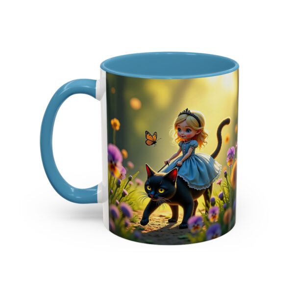 Charming Cat & Girl Coffee Mug, Floral Mug, Cat Lover Gift, Alice in Wonderland Theme, Unique Kitchen Decor, Cute Drinkware - Image 19