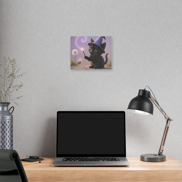 Magical Cat Canvas Art, Whimsical Home Decor, Cat Lover Gift, Cute Wall Art, Gift for Kids, Halloween Decor - Image 4