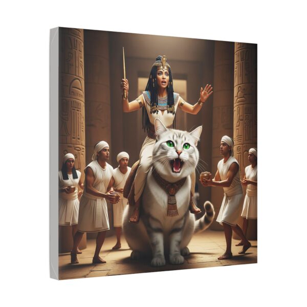 Egyptian Cat Queen Canvas Art, Wall Decor, Gift for Cat Lovers, Unique Home Art, Fun Jungle Vibe, Birthday & Housewarming - Image 2