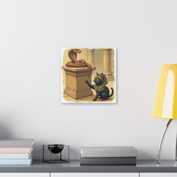 Egyptian Cat Canvas Art, Unique Wall Decor, Home Office Artwork, Gifts for Cat Lovers, Egyptian Themed Decor - Image 7