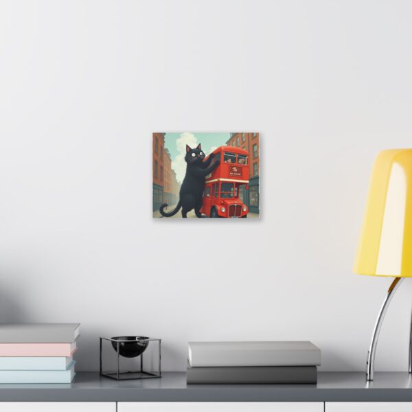 Whimsical Cat Canvas Art, Fun Home Decor, Wall Art for Cat Lovers, Unique Gift for Pet Owners, Cute Artwork for Kids' Rooms - Image 3