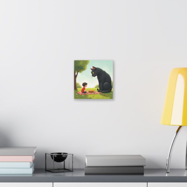 Whimsical Cat Canvas Art, Playful Wall Decor, Child and Pet Lovers Gift, Unique Home Accent, Fun Children’s Room Artwork - Image 3