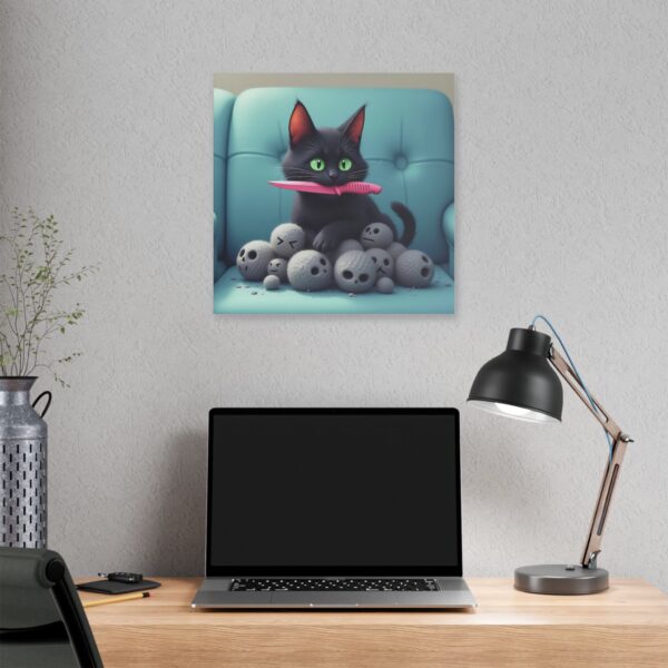 Playful Cat Canvas Wall Art, Cute Cat Decor, Whimsical Pet Print, Cat Lovers Gift, Fun Home Decor - Image 16