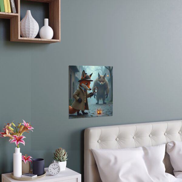 Whimsical Fox Poster Art, Silk Wall Decor, Animal Lover Gift, Children's Room Decor, Magical Atmosphere - Image 2