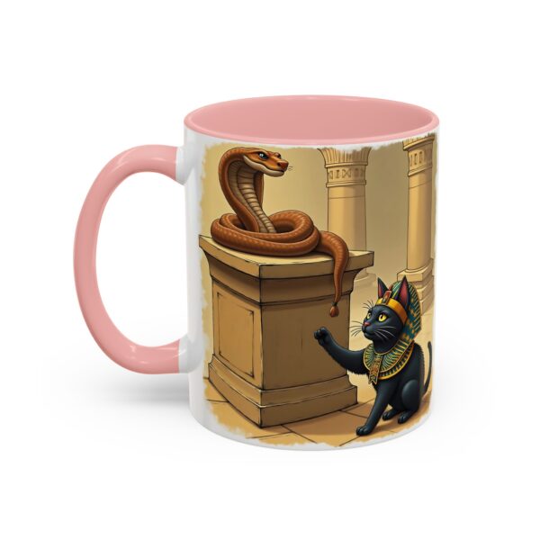 Ancient Egypt Cat Coffee Mug | Anubis and Snake Design | Black Accent Mugs for Cat Lovers, Gift for Holidays, Unique Kitchen Decor - Image 11