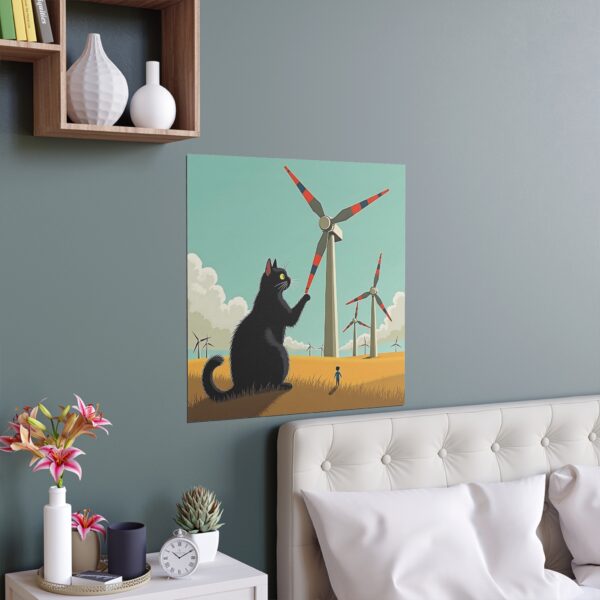 Charming Silk Poster, Cat Art Print, Home Decor, Eco-Friendly Wall Art, Unique Gift for Cat Lovers, Indoor & Outdoor Decoration - Image 8