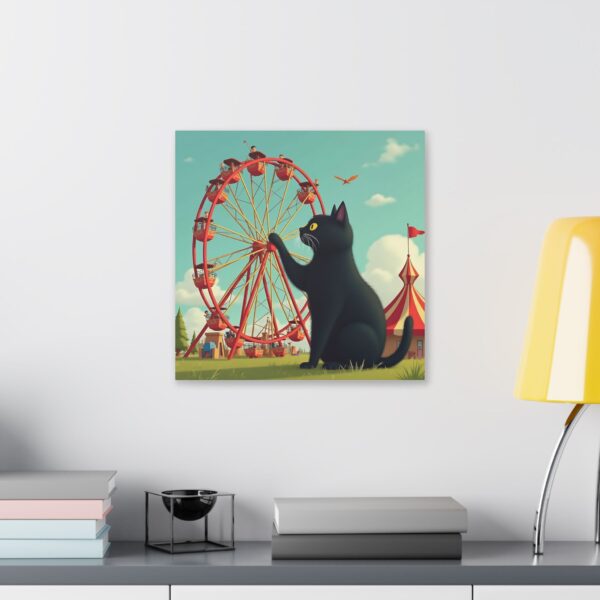 Playful Cat Carnival Canvas Wall Art, Fun Cat Decor, Vintage Circus Theme, Animal Lovers Gift, Whimsical Home Decoration - Image 11
