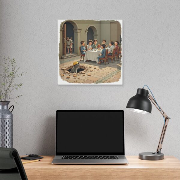 Whimsical Dining Scene Canvas Print, Humor Wall Art, Unique Home Decor, Funny Gift, Office Decor, Quirky Artwork - Image 12
