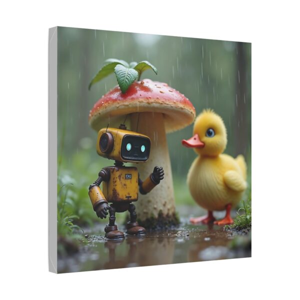 Whimsical Robot and Duck Canvas Art Print, Nursery Wall Decor, Playroom Artwork, Kids Room Decoration, Cute Nature Theme - Image 14