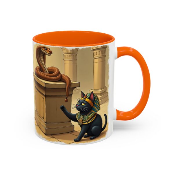 Ancient Egypt Cat Coffee Mug | Anubis and Snake Design | Black Accent Mugs for Cat Lovers, Gift for Holidays, Unique Kitchen Decor - Image 22