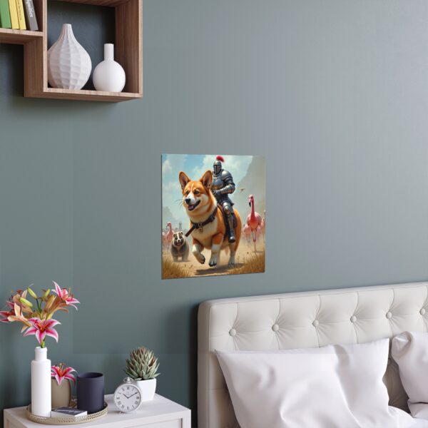 Corgi Knight Silk Poster, Whimsical Art Print for Pet Lovers, Fun Home Decor, Unique Gift for Dog Lovers, Ideal for Kids' Rooms - Image 2